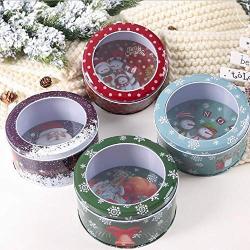 Gift Boxes 5Piece Children Christmas Gifts Iron Storage Jar Tin Box Decor Candy Box Bucket Decoration For Home Supplies Creative Arts Craft Diy Red 14X7Cm