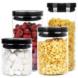 Glass Sealed Jars, Kitchen Household Grain Storage Tanks, Storage Spices/Flower Tea/Oatmeal/Coffee Beans