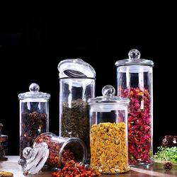 TOPBATHY 4pcs Portable Glass Food Storage Jar with Airtight Seal Glass Lid/Airtight Food Storage Containers,for Serving Tea, Coffee, Spice and More???0.16L+0.4L+0.75L+1.2L??‰