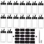 Lot de 16 Pots en Plastique Transparent de 7oz avec Bouchon Noir, Idéal pour le Stockage d'Épices, d'Herbes et de Poudres (avec étiquettes à craie) Lot de 16 Pots en Plastique Transparent de 7oz avec Bouchon Noir, Idéal pour le Stockage d'Épices, d'Herbes et de Poudres (avec étiquettes à craie)