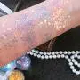 LIMGLIM 17pcs Mermaid Chunky Body Glitter Sequins Holographic Glitters Iridescent Flakes Hexagon Mixed Stars Shapes for Nails Art Crafts Eyes