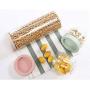 3pcs Whole grain storage box, household pasta storage tank, plastic food sealed storage jar (Color : Pink)