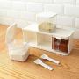 Seasoning Box Spice Rack 3 Grids Spoon Kitchen With Lid Container Seasoning Box Herb Spices Storage Condiment Jar Cooking With Handle Desktop