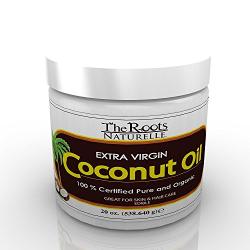 Coconut Oil - Extra Virgin 100% Certified Pure and Organic. For Skin and Hair Care. Extra Large 20oz Jar