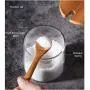 Condiment Container Seasoning Box Set Glass Condiment Canisters Pots with Wooden Spoon Lid and Base Condiment Container Seasoning Box Set Glass Condiment Canisters Pots with Wooden Spoon Lid and Base