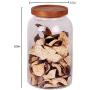 NNDQ Food Storage Jar, 96.79 OZ (2750 ML), BPA-Free Glass Food Storage Jar with Airtight Seal Lid, White for Serving Tea, Coffee, Spice and More