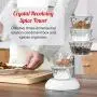 PSFS Kitchen Crystal Rotatable Spice Tower-Wall-Mounted Seasoning Storage Boxes Spice Jar Punch- Free Kitchen Wall Hanging Rotating Condiment Box (White)