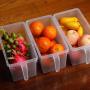 WskLinft Storage Box, Transparent Fridge Fresh Storage Box Crisper Refrigerator Sealed Food Container Transparent