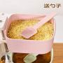 Wheat Straw Seasoning Tank Vertical Rotating Seasoning Box Kitchen Salt MSG Seasoning Box Seasoning Tank Set Condiment bottles