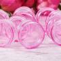 PandaHall Elite 120pcs 3g/0.1oz Round Empty Clear Container Jar with Pink Screw Cap Lid for Makeup Cosmetic Samples Bead Small Jewelry Nails Art Cream