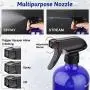 16oz Cobalt Blue Glass Spray Bottles with Measurements - Empty Reusable Refillable Container with Funnel and Labels for Mixing Essential Oils, Homemade Cleaning Products(2 Pack) 16oz Cobalt Blue Glass Spray Bottles with Measurements - Empty Reusable Refillable Container with Funnel and Labels for Mixing Essential Oils, Homemade Cleaning Products(2 Pack)