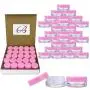 (100 Pcs) Beauticom 3G/3ML Round PINK Screw Cap Lid with Clear Base empty Plastic Container Jars for Cosmetic Cream Pot Makeup Eye Shadow Nails Powder Jewelry (Quantity: 100 Pieces) (100 Pcs) Beauticom 3G/3ML Round PINK Screw Cap Lid with Clear Base empty Plastic Container Jars for Cosmetic Cream Pot Makeup Eye Shadow Nails Powder Jewelry (Quantity: 100 Pieces)