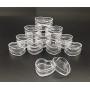 48pcs 4ml 0.14oz Mini Empty Clear Refillable Plastic Heart Shape Pot Jars Cosmetic Sample Containers with Lids Best for Nail Powder Eye Shadows Lip Balm Face Creams Sampling
