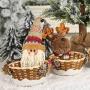 YOYO.RI Christmas Candy Storage Basket Party Gift Holder Xmas Storage Basket Fruits Container Box Jar Santa Claus Candy Gift for Home Party Decoration Merry Christmas
