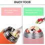 Hometall Food Jar Lunch Containers Thermos, Vacuum Insulated Stainless Steel, Lunch Box for Adult Kids with Folding Spoon 16 oz
