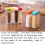 Seasoning box, Kitchen Supplies Transparent Plastic Seasoning Box Seasoning Bottle Six Pieces Set Salt MSG Seasoning Jar Seasoning Storage Box (Color : Natural)