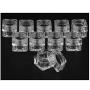 RONRONS 20 Pack Empty Plastic Cosmetic Samples Containers, 5g Clear Container Jar with Screw Lid