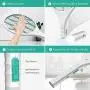 Intelabe Bug Zapper, Mosquito Killer USB Rechargeable Electric Fly Swatter for Home, Outdoor, Powerful 4000V Grid, Detachable Flashlight, LED Light, Safe to Touch with 3-Layer Safety Mesh-White Intelabe Bug Zapper, Mosquito Killer USB Rechargeable Electric Fly Swatter for Home, Outdoor, Powerful 4000V Grid, Detachable Flashlight, LED Light, Safe to Touch with 3-Layer Safety Mesh-White