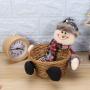 NUOBESTY Christmas Candy Storage Basket Christmas Party Gift Holder Xmas Storage Basket Fruits Container Basket Jar Snowman Candy Storage Basket for Christmas (Snowman)