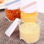 xiangliood Clear Seasoning Spice Shaker Box Condiment Jar Container Storage Set of 5