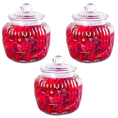 Bouteilles en verre scellées, Réservoirs de stockage pour aliments secs, Contenants de stockage pour confiture/miel/café/confitures/farine Bouteilles en verre scellées, Réservoirs de stockage pour aliments secs, Contenants de stockage pour confiture/miel/café/confitures/farine