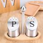 UPKOCH Stainless Steel Salt Shaker Spice Grinder Dispenser Condiment Storage Box Pepper Sugar Jar