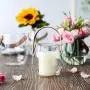 Unique Chic Nordic Glass Storage Jar Bottle With Leather Handle Minimalist Desk Storage Bottle Organizer Flower Vase Container Large Glass Storage Containers With Lids