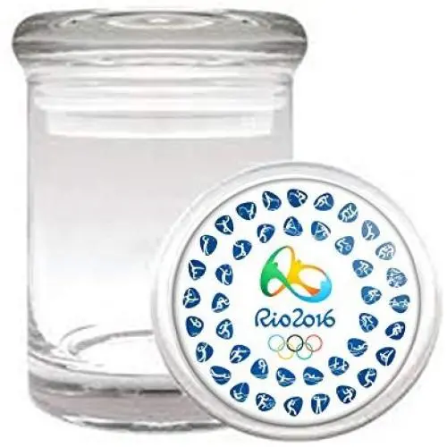 Olympics 2016 Rio Summer Games Medical Odorless Glass Jar Olympics 2016 Rio Summer Games Medical Odorless Glass Jar