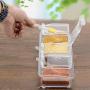 Seasoning Box 4 Pieces Acrylic Seasoning Boxes Storage Container Condiment Jars Cruet with Covers and Spoons