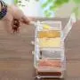 4er Acryl Gewürzboxen Set – Gewürzbehälter mit Deckeln und Löffeln – Essig- oder Ölbehälter zur Aufbewahrung von Gewürzen, Essig, Öl – 4er-Set für die Gewürzaufbewahrung