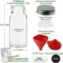 8 x XLarge 8oz Glasen Gewürzbehälter mit 2 Arten von bedruckten Gewürzlösungen. Premium-Kommerzielle Qualitätssatz: Leere quadratische Glasflasche, luftdichte Kappe, Kreide und transparente Aufkleber für Dosier-, Sieb- und Schüttel-Set von Talented Kitche
