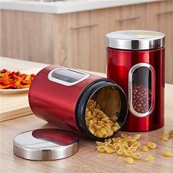 Howardee 1/3Pcs Tea Coffee Sugar Storage Canisters Jars Pots Kitchen Container Tins