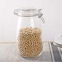 Clear Glass Candy Jar with Lid - Wide Mouth Preserving Jar Cookie Container Tea Storage Canisters Food Storage Container (1500 ML/51OZ)