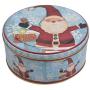 JKLcom Candy Tins Christmas Cookie Tins Set of 3 Metal Tin with Lid Empty Round Metal Storage Tin Cans Jars Containers Nesting Tins,for Gift Giving DIY Candy Cookie