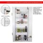 Home Basics Over the Door Pantry Spice and Jar Rack Organizer 5-Tier Storage for Multipurpose Use For Kitchen Cabinets, Bedrooms and Playrooms