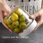 Vacuum Seal Food Storage Container Airtight Set, UPRA Clear Plastic Canisters Sets for Kitchen with Airtight Lids, 3 Pieces BPA Free, for food, snacks, cereal,sugar, flour, coffee