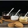 CSPFAIRY Kitchen Seasoning Jar with Cover and Serving Spoons Spice Box Seasoning Bottle Suitable for Every Family