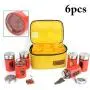 Ensemble de Bouteilles à Épices JUSTDOLIFE, Récipients en Verre Rond, Dosettes à Épices Ajustables, 6 Pièces Ensemble de Bouteilles à Épices JUSTDOLIFE, Récipients en Verre Rond, Dosettes à Épices Ajustables, 6 Pièces