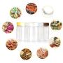 BESTonZON 5Pcs Plastic Food Storage Containers Cases Makeup Pot Jar with Lids Caps