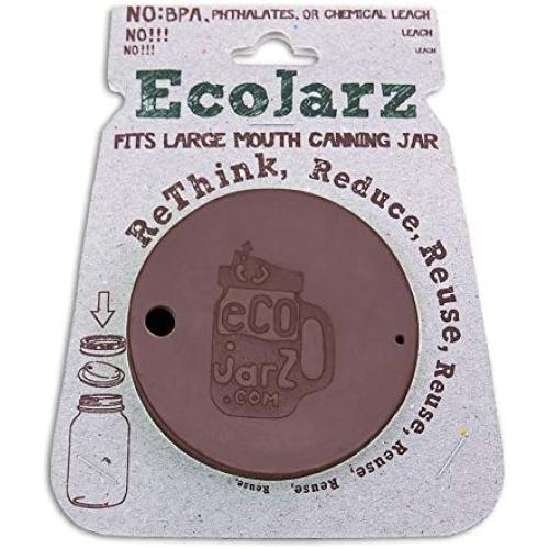 Ecojarz Silicone Coffee Drink Top for Wide Mouth Mason Jars