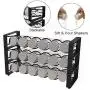 Étagère empilable X-cosrack 3 niveaux avec 18 bocaux vides & 48 étiquettes – Présentoir de condiments en fer noir givré (13.4) Étagère empilable X-cosrack 3 niveaux avec 18 bocaux vides & 48 étiquettes – Présentoir de condiments en fer noir givré (13.4)