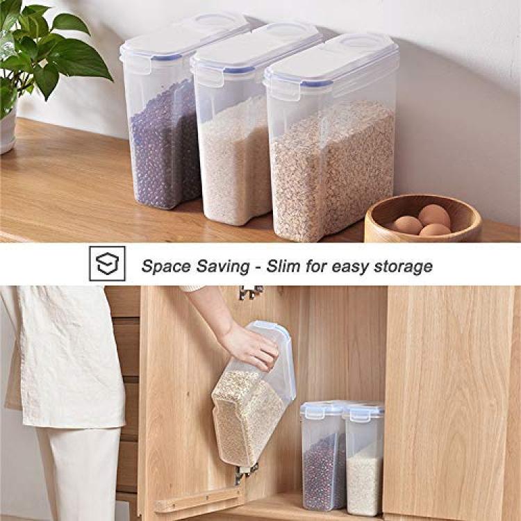 8 PCS Food Cereal Storage Containers Set with Lids 2.5L Set of 8 Kitchen  Pantry