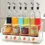 Kitchen Storage Containers Glass Jars, Multifunctional Storage Rack Set,Vinegar Soy Sauce Wine Bottle Spice,Kitchen Storage Containers