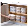 Tree House Square Plastic Storage Boxes, Food canisters with lid Regular Mouth Preserving Jars Sealed Crisper Pack of 2-A