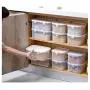 Tree House Square Plastic Storage Boxes, Food canisters with lid Regular Mouth Preserving Jars Sealed Crisper Pack of 2-A Tree House Square Plastic Storage Boxes, Food canisters with lid Regular Mouth Preserving Jars Sealed Crisper Pack of 2-A