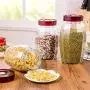 Kitchen Food Storage Jar Airtight Food Storage Kitchen Glass Jar Moisture-Proof Home Multi-Purpose Jam Bottle Cruet Glass Sealed Can (Color : 1.8l)