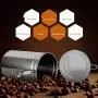 HHXQXB Coffee CanisterTravel Jar Durable Carbon Steel Whole/Ground Coffee BeanStainless Steel Spice Jar Modern Design Clear Glass Food Storage Canister for Serving Tea, Coffee, Spice and More