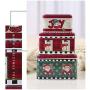 Dsxnklnd 3pcs/set Christmas Biscuits Coin Candy Storage Jar Container Jewelry Organizer Tin Sealed Jar