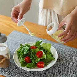 Transparent Kitchen Supplies Seasoning Bottle Salt Storage Box Spice Jar For Salt Sugar Pepper Powder With Spoon (Gray)