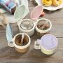 Grey990 2 in 1 Glass Seasoning Spice Sugar Jar Condiment Storage Box Kitchen Container Tool Random Color Random Color